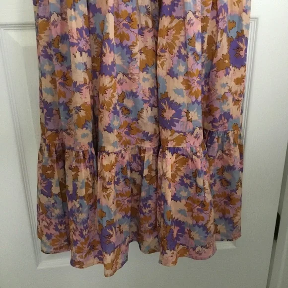 Zimmermann Violet cotton tie front midi floral dress ALTERED - Picture 5 of 9